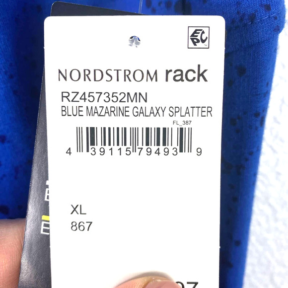 Z by Zella Joggers XLarge Womens Blue Galaxy Splatter Elastic Drawstring Waist - Picture 5 of 9